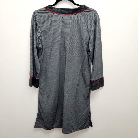 Liz Claiborne Medium Long-Sleeve Striped Nightgown 4189 - Picture 2 of 7